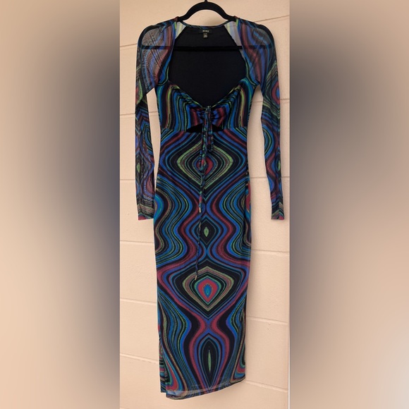 AFRM Zoya Dress in Electric Swirl size xs - Picture 3 of 4